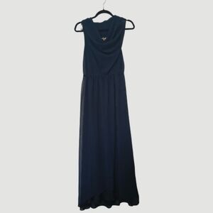 RW&CO Navy Maxi Cowl Neck Wedding Guest Dress Small